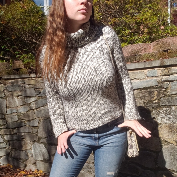 Speckled express medium turtleneck chunky sweater - Picture 8 of 8